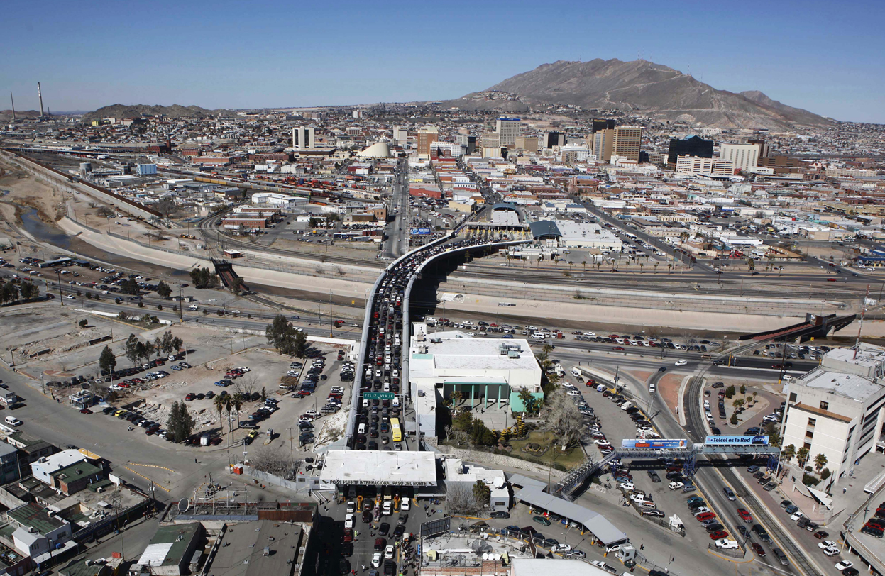 bottom, with the U.S. city of El Paso, Texas. 