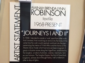 Artist statement at National Underground Railroad Museum.
